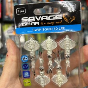 micro vinilo savage gear swim squid 50 LRF white glow cuttlefish