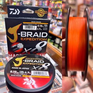 trenzado j-braid expedition 8x 150m 0,10mm naranja