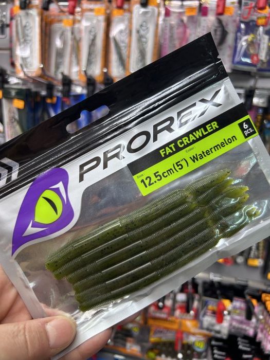 daiwa prorex fat crawler 12,5cm lombrices vinilo watermelon