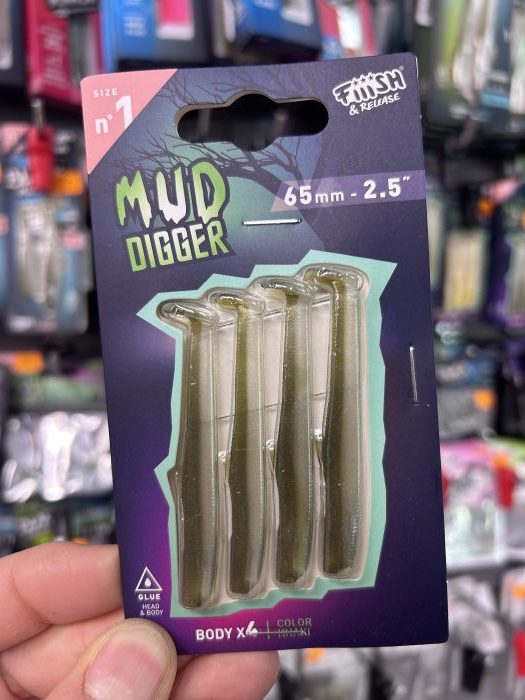 paquete 4 cuerpos fiiish mug digger Nº1 , 65mm color khaki