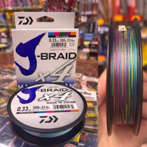 trenzado daiwa j-braid 4X 300M multicolor 0.33mm