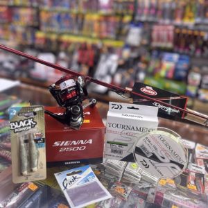equipo tecnico rockfishing berkley cherrywood + shimano sienna 2500