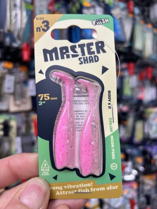 master shad Nº3 cuerpos 75mm neon pink fiiish