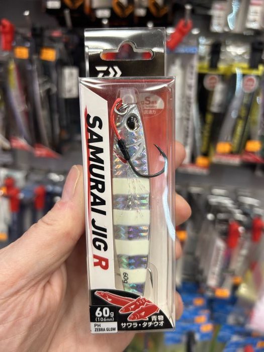 daiwa samurai jig R 60gr 106mm PH zebra glow jigging