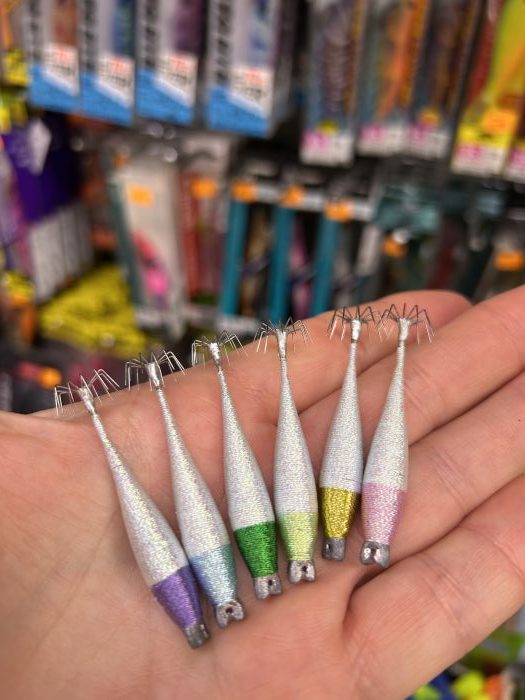 poteras brillantes calamar jibion artesanas 5cm 11GR nº 0/1