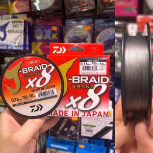trenzado daiwa j-braid grand x8 0,16mm 135mt gris