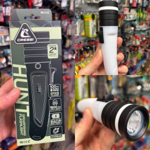 linterna cressi hunt 1600 lumens BLANCA