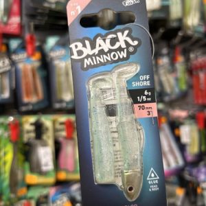 black minnow 70 nº1 combo off shore green glitter
