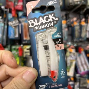 black minnow 70mm 6GR nº1 combo off shore white / red