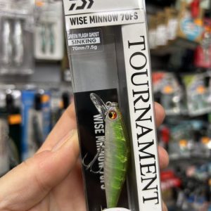 daiwa tournament wise minnow 70FS 70mm 7,5gr sinking green flash ghost